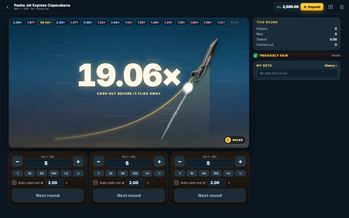 Pasha Jet crash game